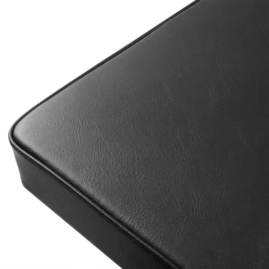 Hamzer Cushioned Piano Bench, Adjustable Keyboard Stool Chair - Foldable & Portable w/ Padded Cushion - Stable Sturdy Collapsible X Style Seat, Black {5}