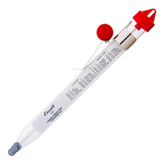 Precision Classic Candy/Deep Fry/Confection Glass Thermometer, Red/Clear {5}