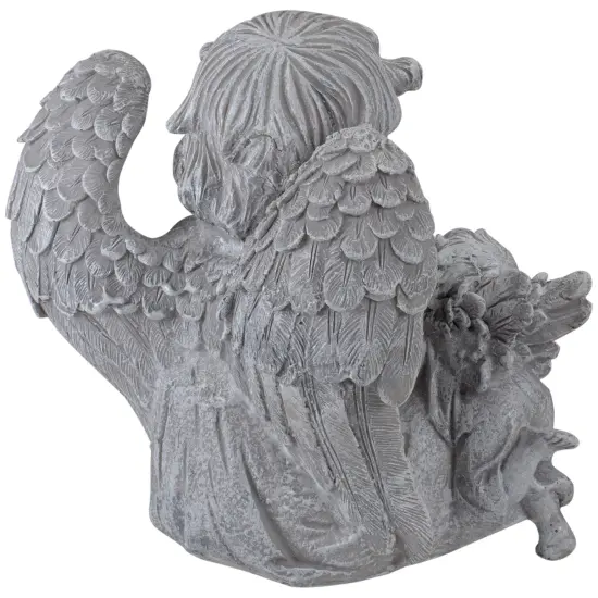 Northlight 8.25" Reading Angels with Book Outdoor Garden Statue Gray {5}