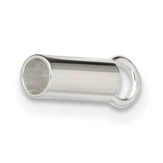 Sterling Silver Tube Crimp Cord End 3.2mm - Pack of 12 {2}