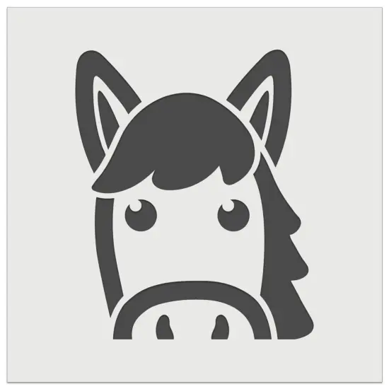 Peeking Horse Wall Cookie DIY Craft Reusable Stencil {2}