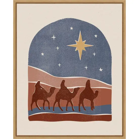 Boho Nativity II by Victoria Barnes Canvas Art Framed {1}