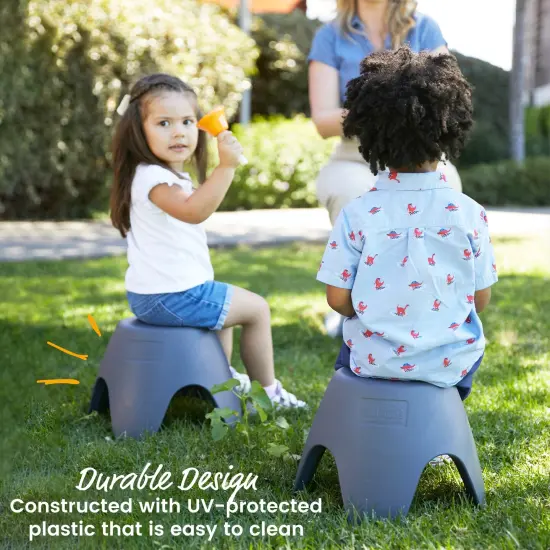 Ayana Stool Set, Flexible Seating, 4-Pack Dark Grey {4}