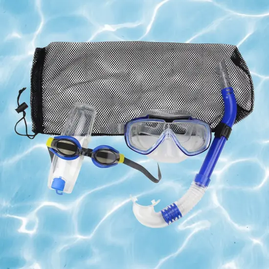 Pool Central 16" Blue Aqua Islander Adult Scuba Gear Combo Pack {3}