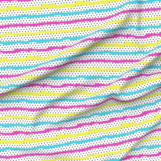 Various Fabrics by the Yard or Fat Quarter Neon Party Stripes Polka Dots Festive Celebration Birthday 90S 80S Blue Yellow Pink Custom Printed Fabric by Spoonflower {6}