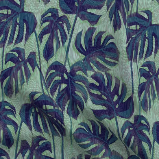 Various Fabrics by the Yard or Fat Quarter Blue Palm Tropical Foliage Rainforest Summer Ink Green Houseplant Custom Printed Fabric by Spoonflower {5}
