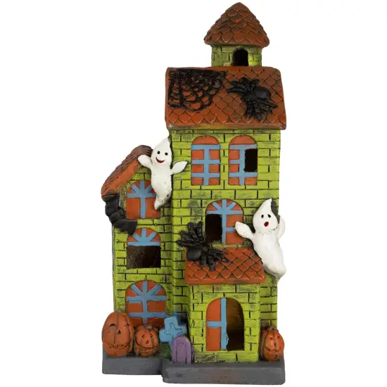 Northlight LED Lighted Ghostly Haunted House Halloween Decoration - 20" Green {3}