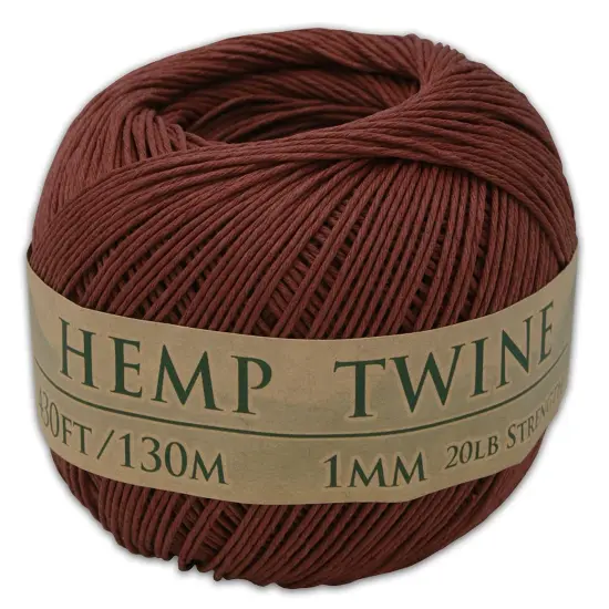 Hemptopia, Hemp Twine Ball, 430ft, 20lb test strength, Multiple colors, All Natural Brown {2}