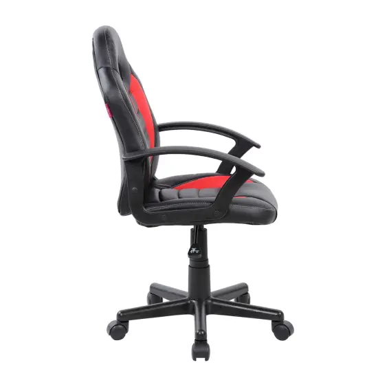 Techni Office Solutions 35.25" Black and Red Techni Mobili Kid's Gaming and Student Racer Chair with Wheels {5}
