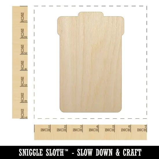 Garbage Trash Can Solid Unfinished Wood Shape Piece Cutout for DIY Craft Projects {1}