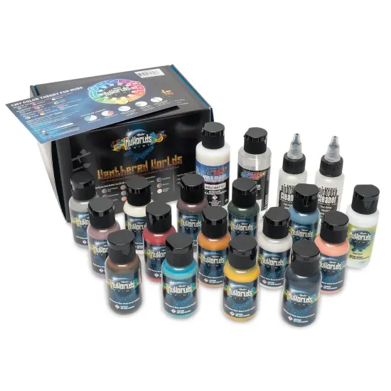 Iwata Medea NuWorlds Airbrush Paints - Weathered Worlds, Set of 19 {1}