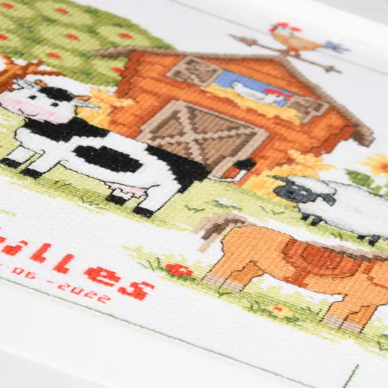 Vervaco Counted Cross Stitch Kit 8.75"X11.5"-At The Farm Record On Aida {6}