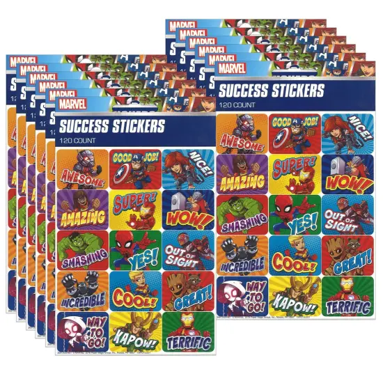 Marvel&trade; Super Hero Adventure Success Stickers, 120 Per Pack, 12 Packs {1}