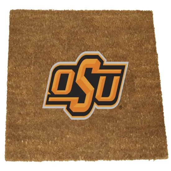 Memory Company NCAA Oklahoma State Cowboys Rectangular Coir Door Mat 29.5" x 19.5" Brown {1}