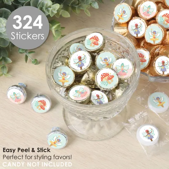 Big Dot of Happiness Let's Be Fairies - Fairy Garden Birthday Party Small Round Candy Stickers - Party Favor Labels - 324 Count {3}