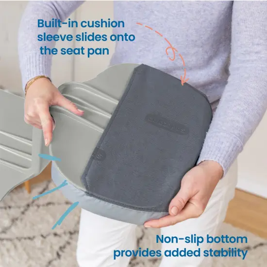 The Surf Portable Lap Desk and Surf Cushion, Flexible Seating Floor Desk with Foam Pad, 1-Pack Light Grey {5}