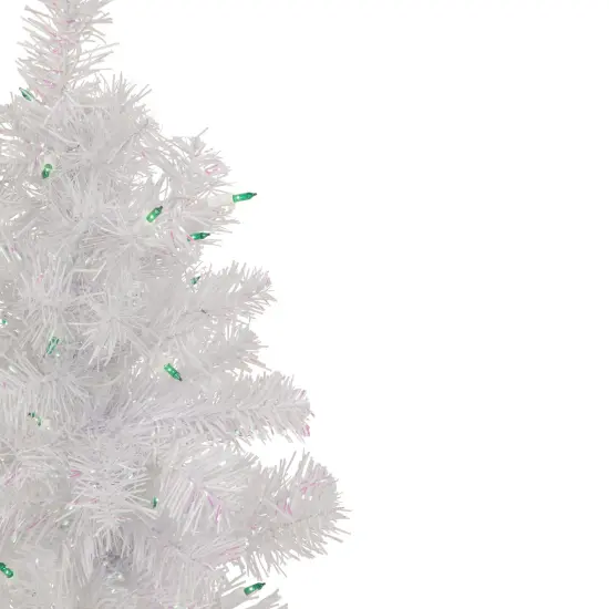 Northlight Pre-Lit Medium Rockport White Pine Artificial Christmas Tree - 2' - Green Lights {5}