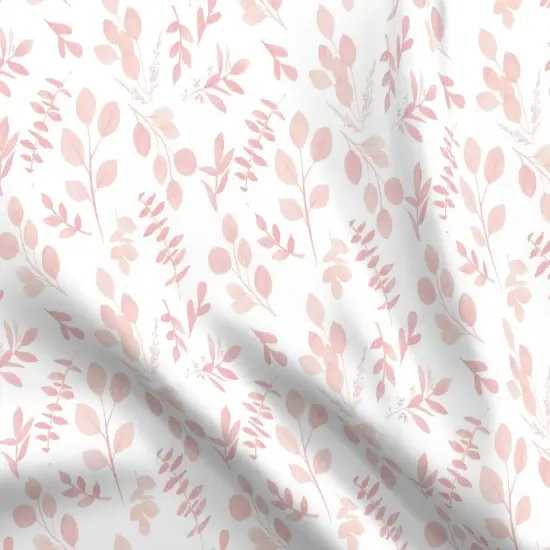 Various Fabrics by the Yard or Fat Quarter Watercolor Leaves Blush Pink Eucalyptus Botanical Nature Pastel Custom Printed Fabric by Spoonflower {5}