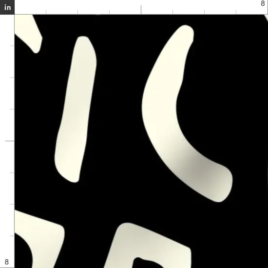 Various Fabrics by the Yard or Fat Quarter Geometric Abstract Bold Graphic Artistic Tribal Style Black Ivory Custom Printed Fabric by Spoonflower {4}