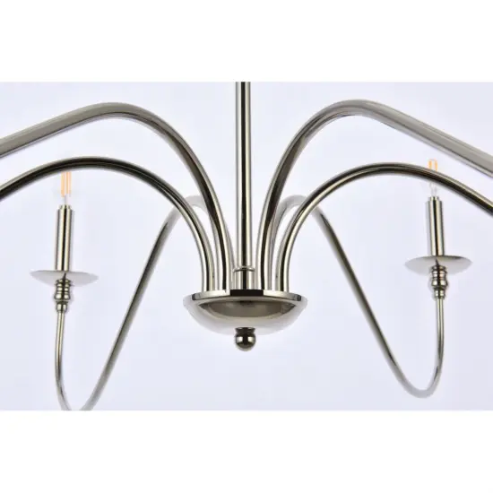 Rohan 42 inch chandelier in polished nickel {4}