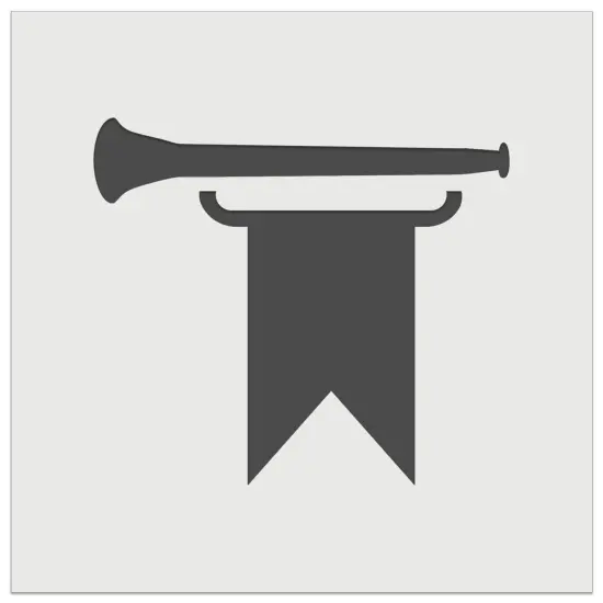 Trumpet and Banner Royal Medieval Wall Cookie DIY Craft Reusable Stencil {7}