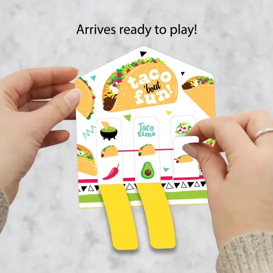 Big Dot of Happiness Taco 'Bout Fun - Mexican Fiesta Game Pickle Cards - Pull Tabs 3-in-a-Row - Set of 12 {3}