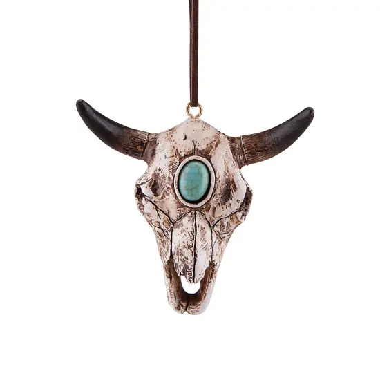 Steer Skull Christmas Xmas Halloween Ornament {1}