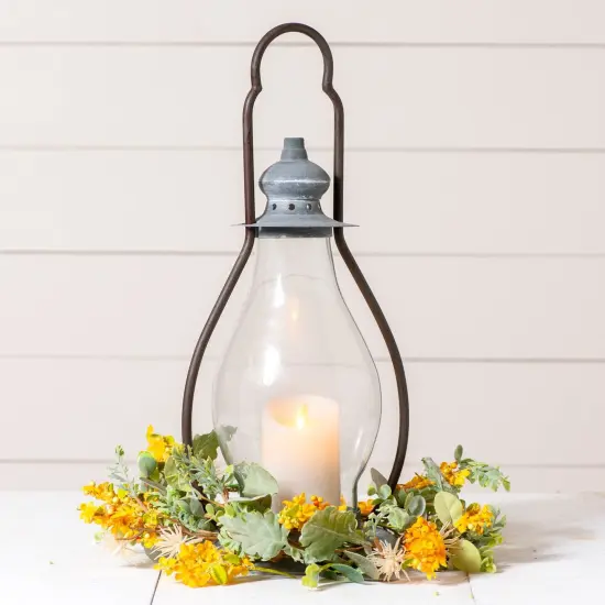 Irvins Country Tinware Carriage House Lantern in Weathered Zinc Grey {5}