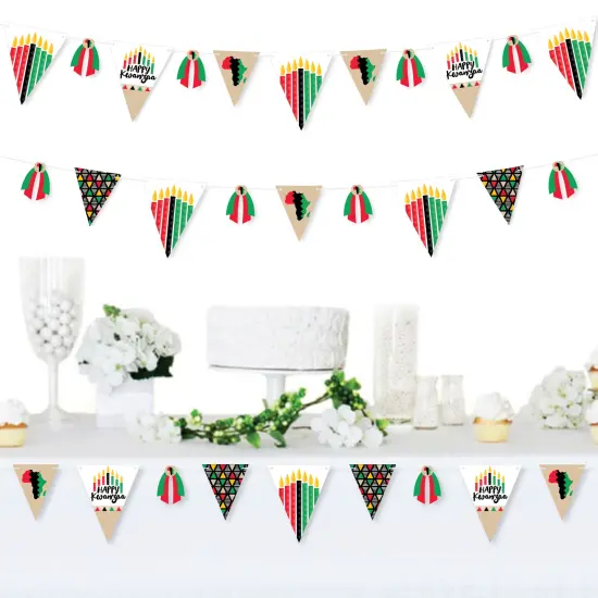 Big Dot of Happiness Happy Kwanzaa - DIY Party Pennant Garland Decoration - Triangle Banner - 30 Pieces {3}