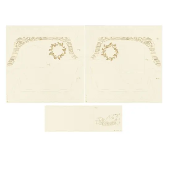 Santa's Workshop Light Chipboard 3D Base 12"X12"-Sleigh {3}