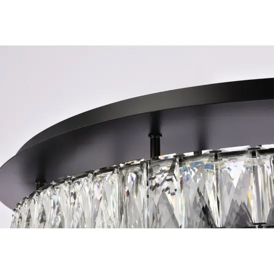 Monroe 30 inch LED double flush mount in black {6}