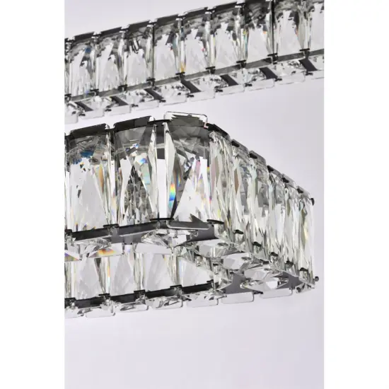 Monroe 50 inch LED double rectangle pendant in black {5}