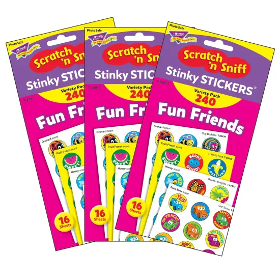 Fun Friends Stinky Stickers&reg; Variety Pack, 240 Per Pack, 3 Packs {1}