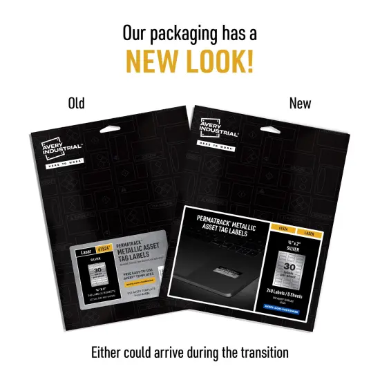 Avery PermaTrack Metallic Asset Tag Labels, 3/4" x 2", 240 Asset Tags (61524) {2}