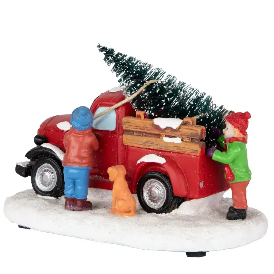 Northlight Family Bringing Home the Tree Christmas Village Display Piece - 6" Multi {5}