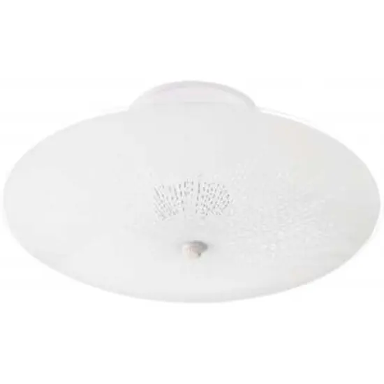 Nuvo 2-Light 12" Flush Mount Ceiling Fixture w/ Round Sunburst in White Finish {1}
