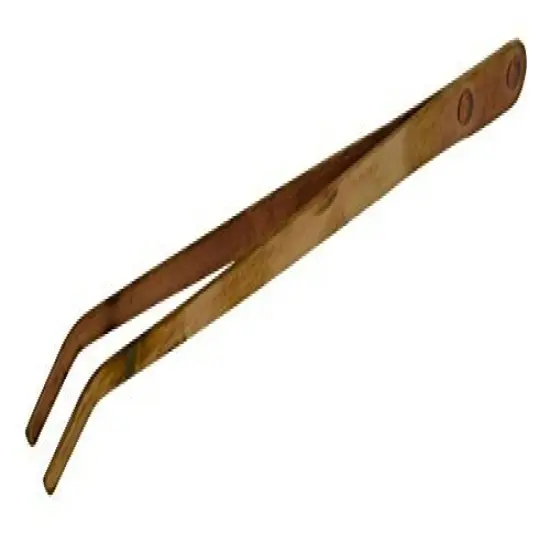 9" Copper Pickling Curved Tip Tongs Jewelry Making Tweezers Tools {1}