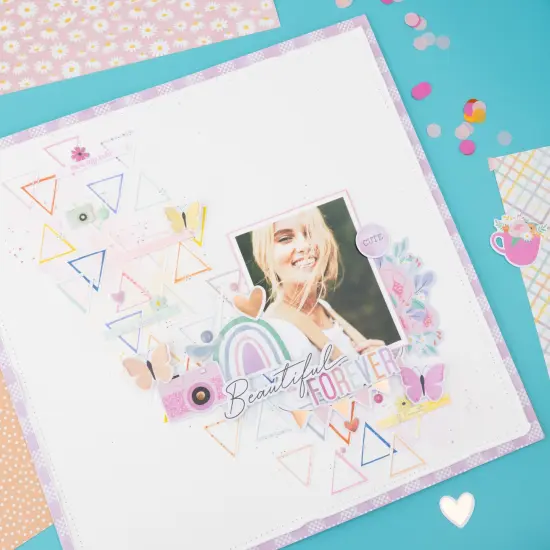 American Crafts Rainbow Avenue Confetti Button Pack-12 Pieces {6}