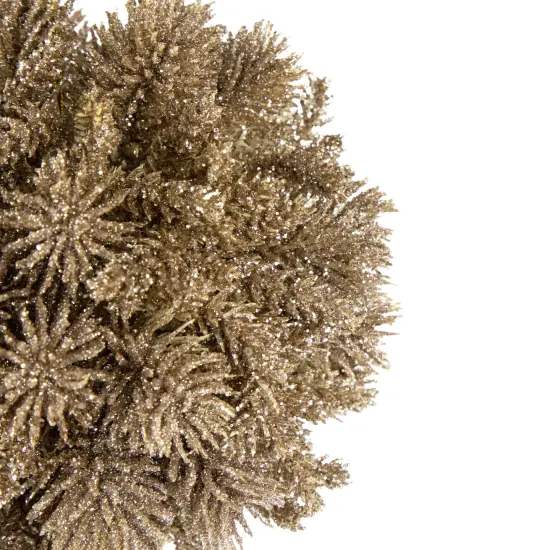 Northlight Glitter Pine Christmas Ball Ornament - 6" - Gold {5}