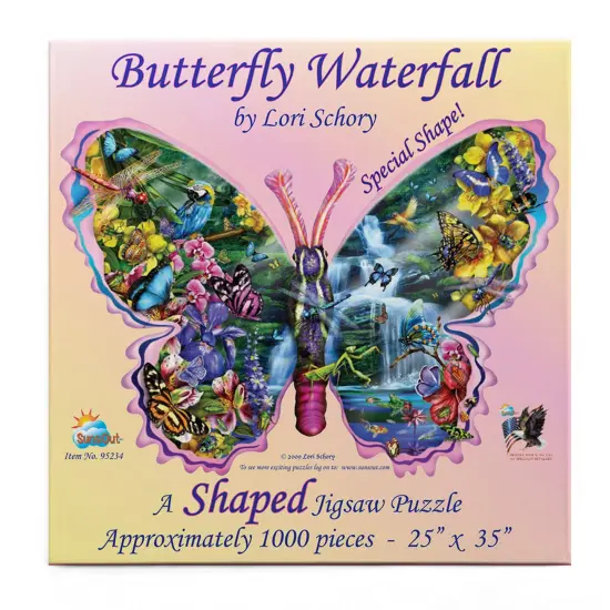 Sunsout Butterfly Waterfall 1000 pc Special Shape Jigsaw Puzzle 95234 {4}