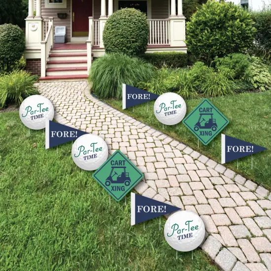 Big Dot of Happiness Par-Tee Time - Golf Lawn Decorations - Outdoor Birthday or Retirement Party Yard Decorations - 10 Piece {1}