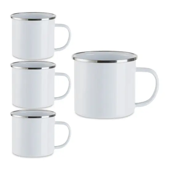 Craft Express Sublimation Printing Enamel Mug - 17 oz, Set of 4 {1}