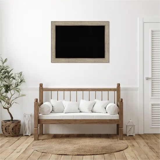 Trellis Wood Framed Corkboard, Black Cork Trellis Silver {6}