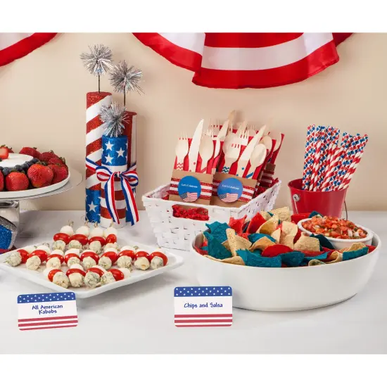 Avery Adhesive Name Tags, American Flag, Stars & Stripes, 2-1/3" x 3-3/8", 36 Name Stickers (44606) {4}