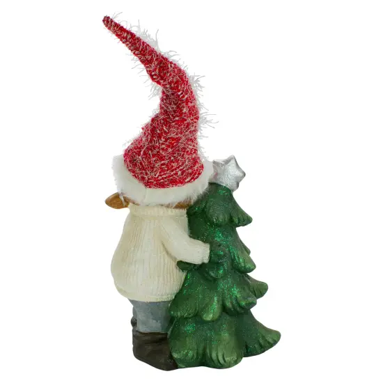 Northlight Smiling Girl Hugging a Star Tree Christmas Figure - 30" Green {4}