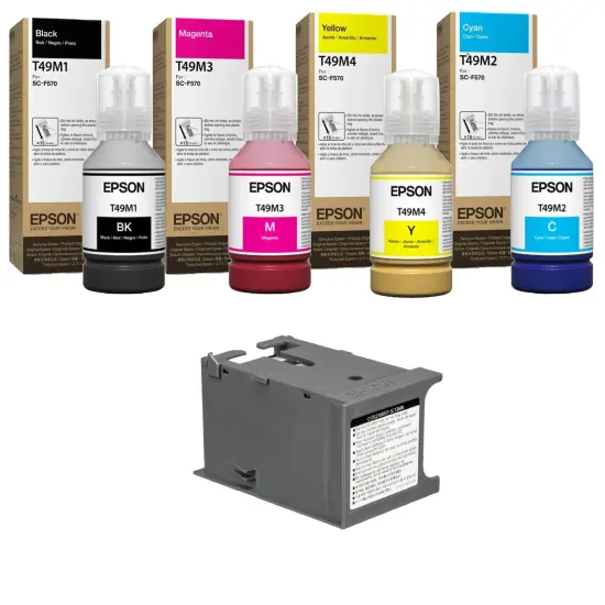 Epson SureColor 4 Pack Ink Set & Tank for Epson F570 {1}