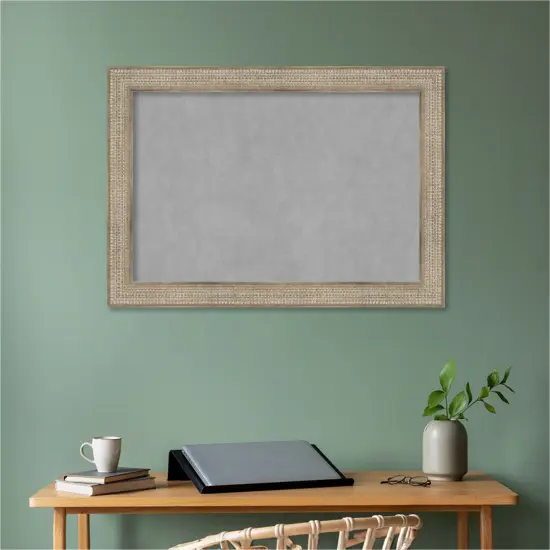 Trellis Wood Framed Magnetic Board Trellis Silver {5}