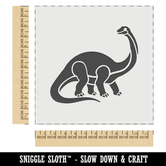 Brontosaurus Dinosaur Wall Cookie DIY Craft Reusable Stencil {1}