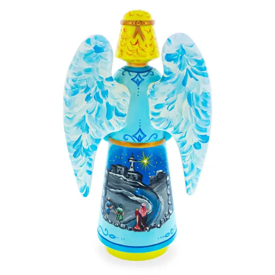 Nativity Scene Ukrainian Hand Carved Wooden Figurine 10 Inches {4}