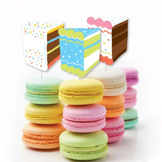 Big Dot of Happiness Cake Time - DIY Shaped Happy Birthday Party Cut-Outs - 24 Count {4}
